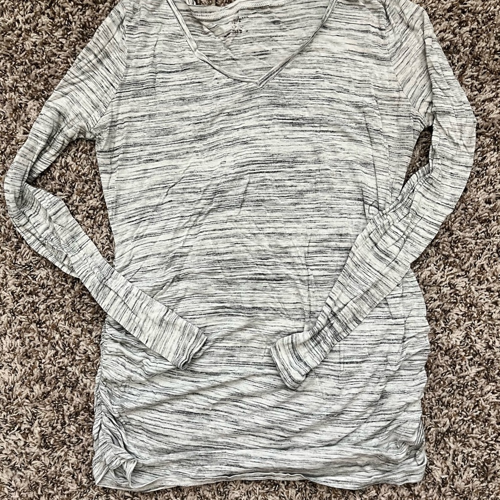 Gray Maternity Long Sleeve Top